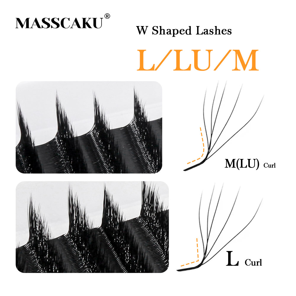 Eyelash Extension Human Hair - Ekstensi Bulu Mata MASSCAKU L LU