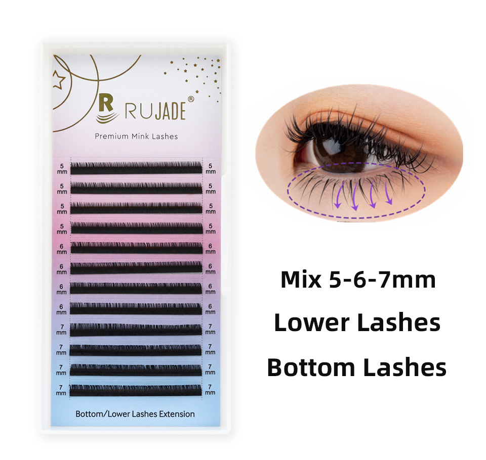Eyelash Extension Human Hair - Bulu Mata Bawah Campuran 5 6