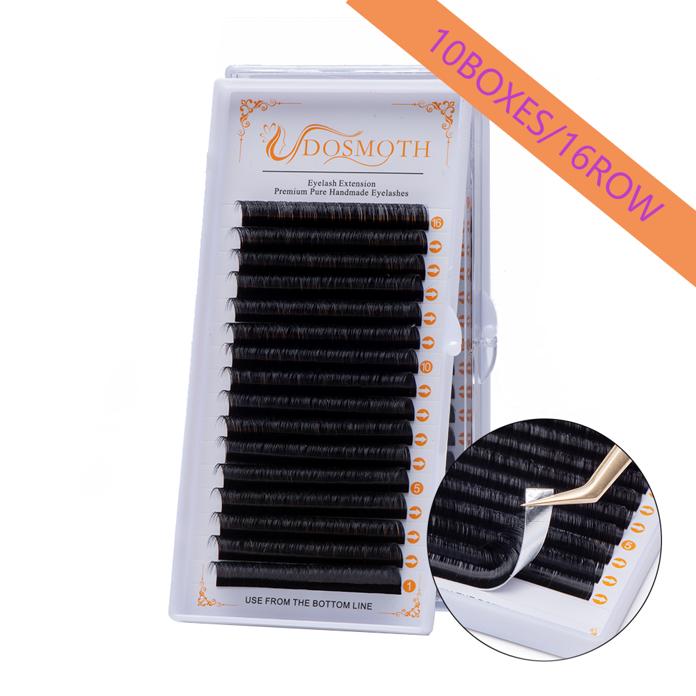 Eyelash Extension Human Hair - DOSMOTH 10 Kotak, 16 Baris, Bulu