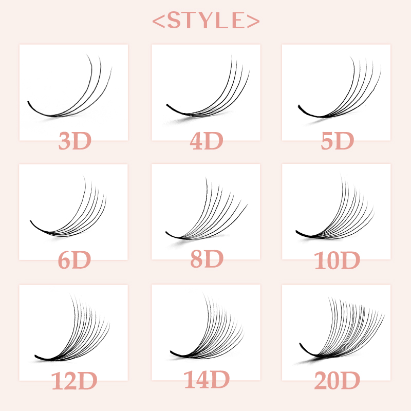 800/1600 Penggemar Bulu Mata V - Eyelash Extension Human Hair ulasan dan harga